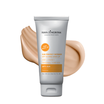 קרם הגנה לפנים Sun Perfect Defense דמי מייקאפ SPF 50 חוה זינגבוים