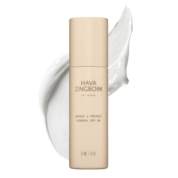 ברייט אנד פרוטקט מינרל spf 50 חוה זינגבוים קרם הגנה מינרלי לפנים