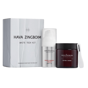 ערכת White & Bright ווייט אנד ברייט White Tech Kit של חוה זינגבוים Hava Zingboim קרם וקופסה תמונת מוצר